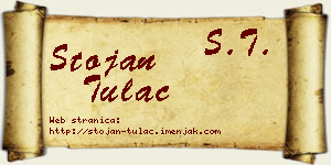 Stojan Tulać vizit kartica